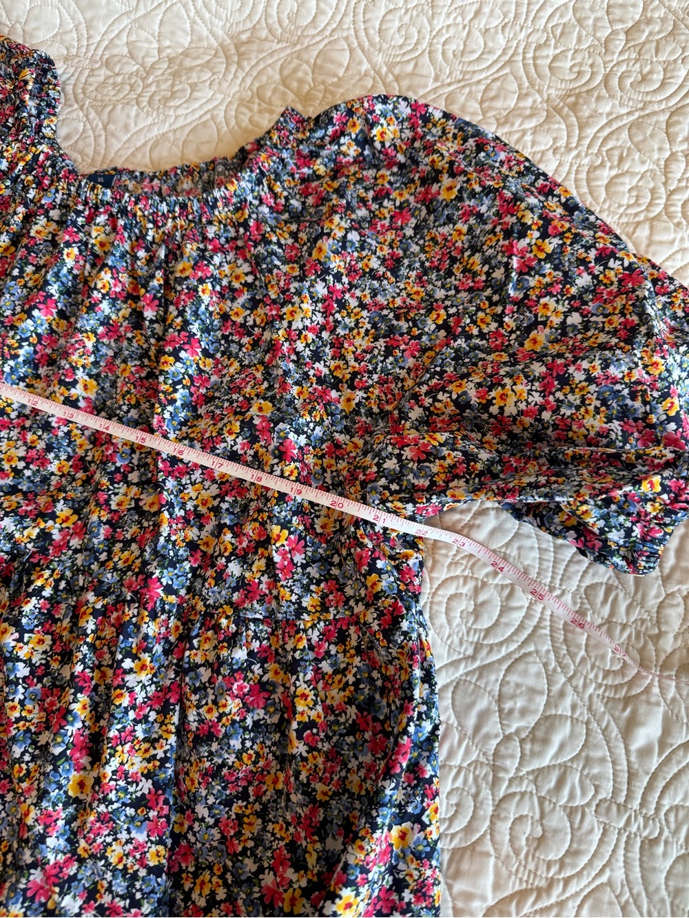 Old Navy Floral Print Puff-Sleeve Babydoll Top - Picture 9 of 9
